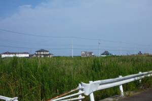 名取市閖上（ゆりあげ）中学校北東側風景